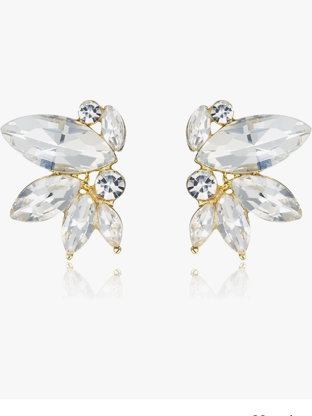 Rhinestone Marquise Stud Earrings